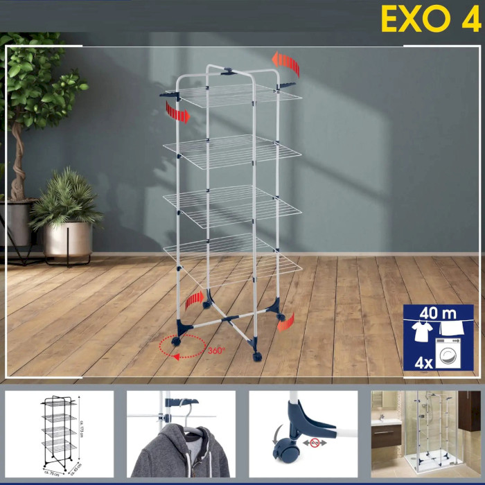 Сушарка для білизни CASA SI Exo 4 White 40м