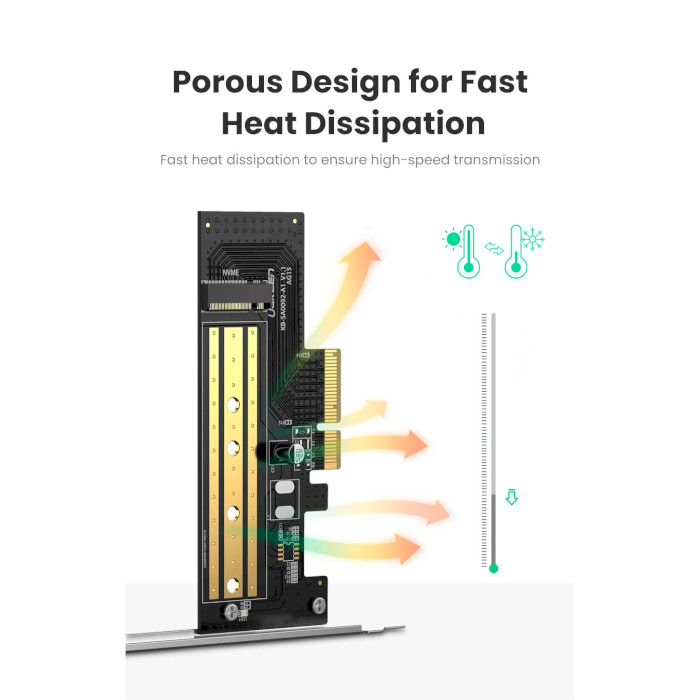 Адаптер UGREEN CM302 PCIe to M.2 Adapter
