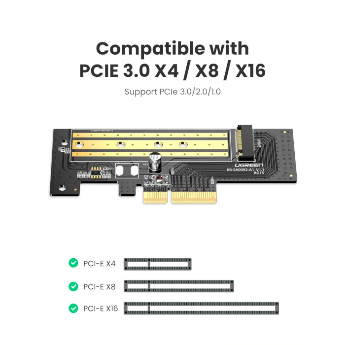 Адаптер UGREEN CM302 PCIe to M.2 Adapter