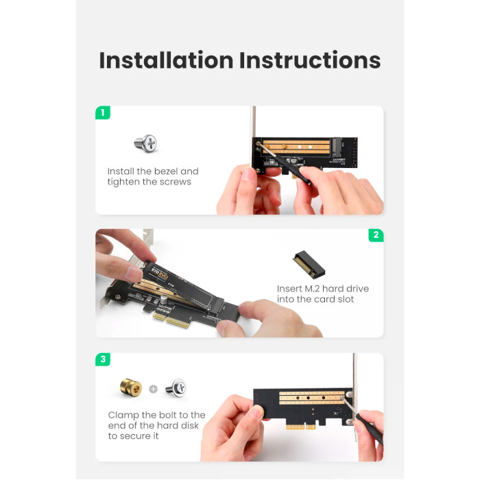 Адаптер UGREEN CM302 PCIe to M.2 Adapter