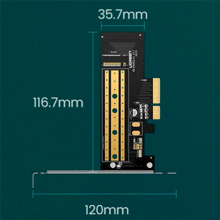 Адаптер UGREEN CM302 PCIe to M.2 Adapter