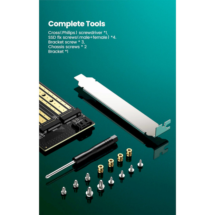 Адаптер UGREEN CM302 PCIe to M.2 Adapter NVMe & NGFF