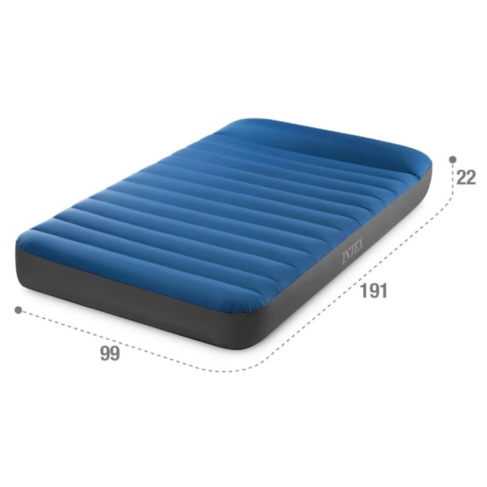 Надувний матрац INTEX Camping Mattress 64011 191x99 Blue