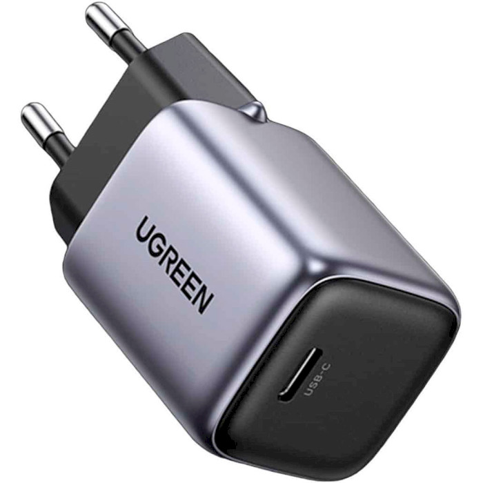 Зарядний пристрій UGREEN CD319 Nexode Mini GaN 30W 1xUSB-C, PD3.0, QC4.0 Wall Charger Gray w/Type-C to Type-C cable (25257)