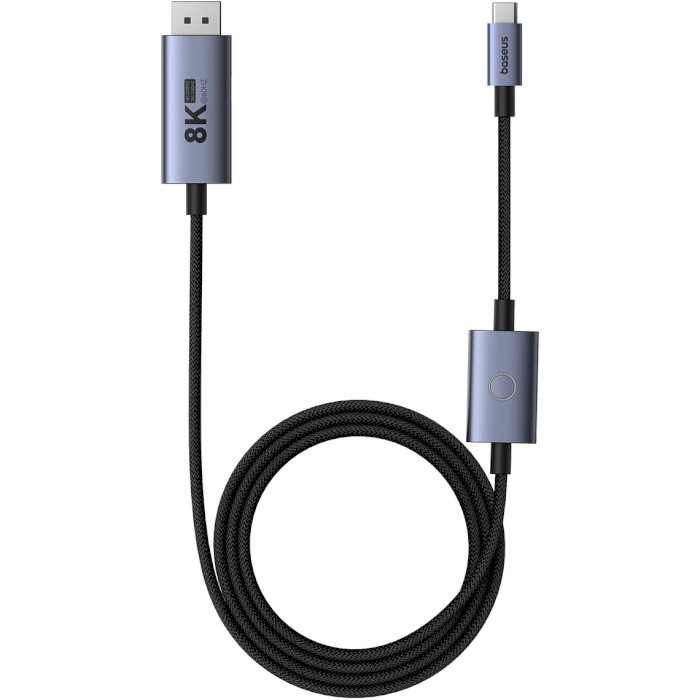 Кабель BASEUS High Definition Series Type-C to DP 8K Adapter Cable with PD 100W USB-C - DisplayPort/USB-C 1.5м Black (B0063370D111-02)