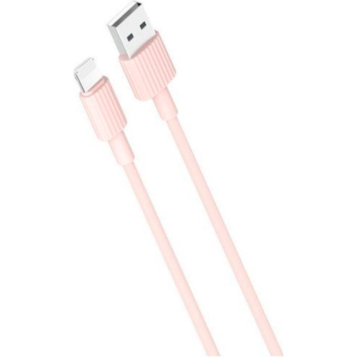 Кабель XO NB156 USB-A to Lightning 1м Pink