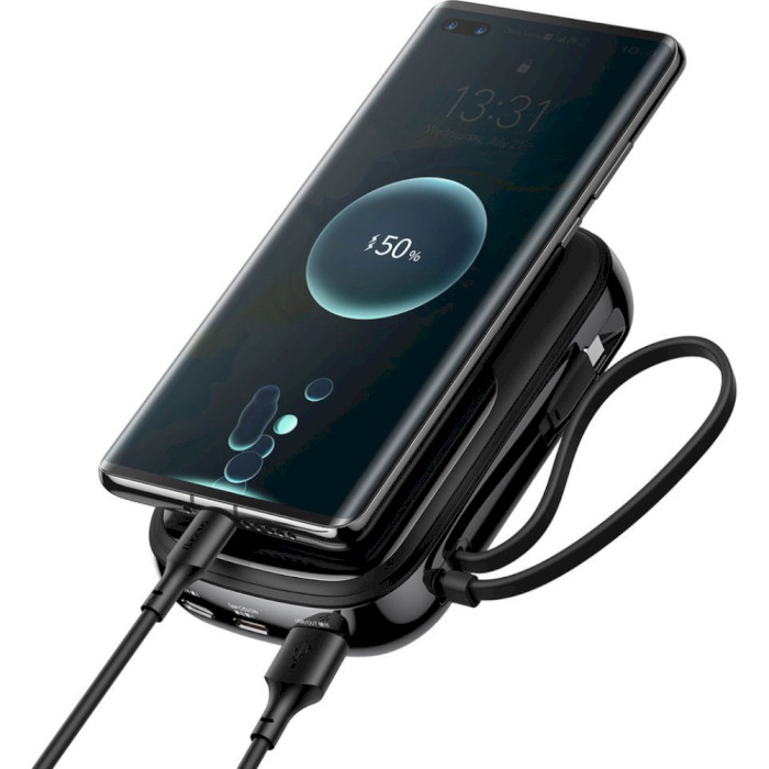 Повербанк BASEUS Qpow Digital Display Quick Charging Power Bank 20W w/Lightning cable 20000mAh Black (PPQD060201)