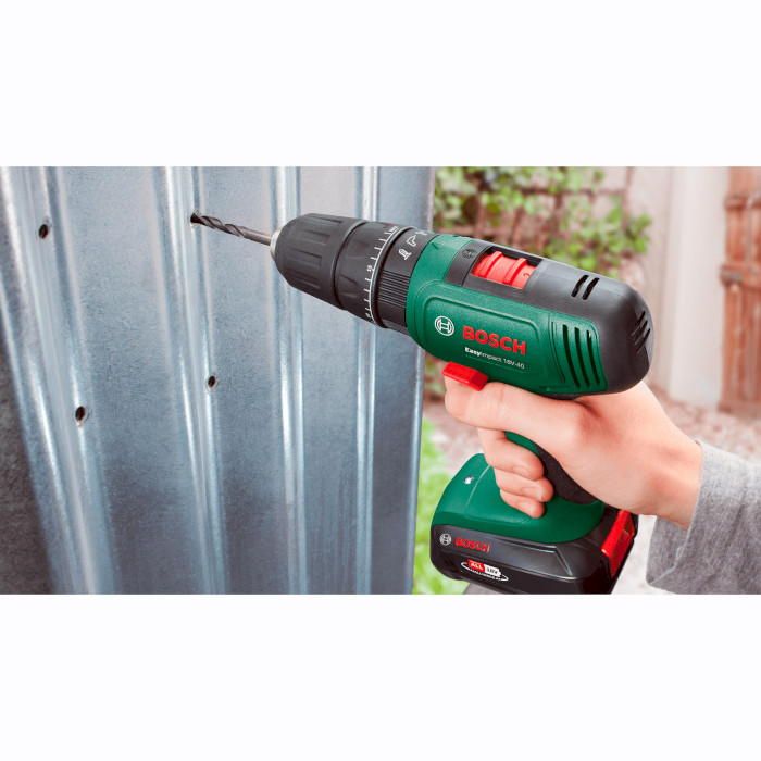 Аккумуляторная дрель-шуруповёрт BOSCH EasyImpact 18V-40 + 2 АКБ 1.5Ah, ЗУ, кейс (0.603.9D8.102)