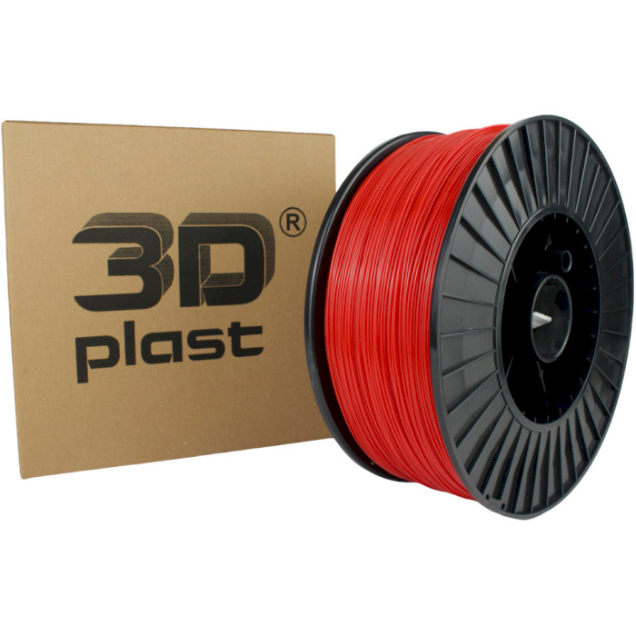 Пластик (филамент) для 3D принтера 3DPLAST PETG 1.75mm, 3кг, Red