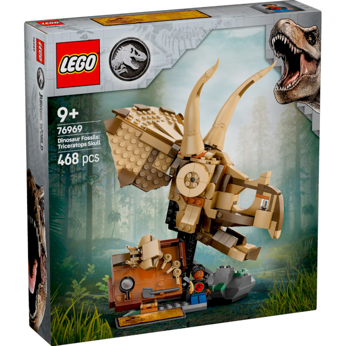 Конструктор LEGO Jurassic World Окаменелости динозавров: череп трицератопса 468дет. (76969)