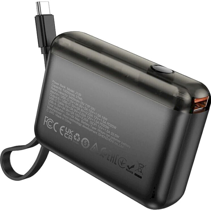 Повербанк HOCO J139 Hero Type-C 10000mAh Black