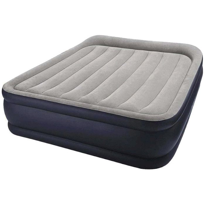 Матрас надувной c подголовником INTEX Deluxe Pillow Rest Raised Bed 64136 191x152 Gray