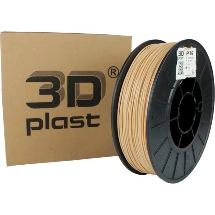 Пластик (філамент) для 3D принтера 3DPLAST PETG 1.75mm, 0.85кг, Beige