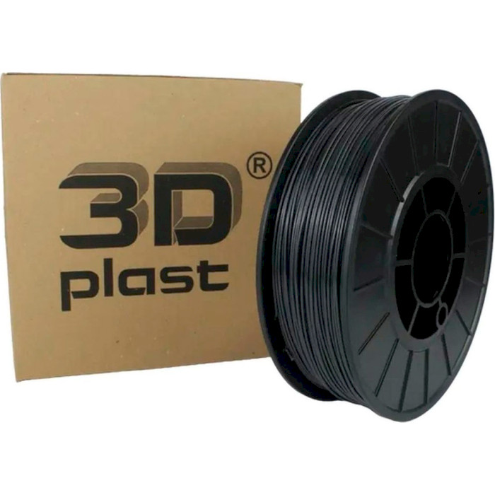 Пластик (филамент) для 3D принтера 3DPLAST PETG 1.75mm, 0.85кг, Graphite Gray