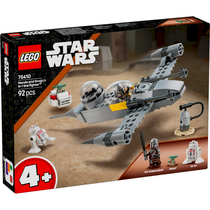 Конструктор LEGO Star Wars Звёздный истребитель N-1 Мандо и Грогу 92дет. (75410)