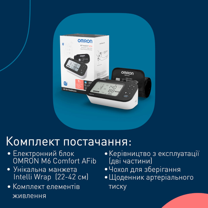 Тонометр OMRON M7 Intelli IT AFib (HEM-7380T1-EBK)