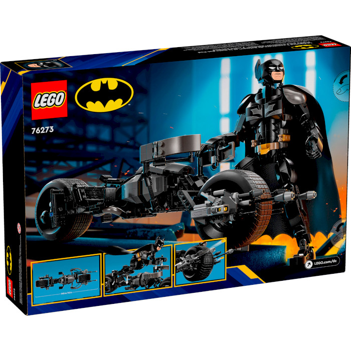 Конструктор LEGO Super Heroes DC Фигурка Бэтмена для сборки и бетцикл 713дет. (76273)