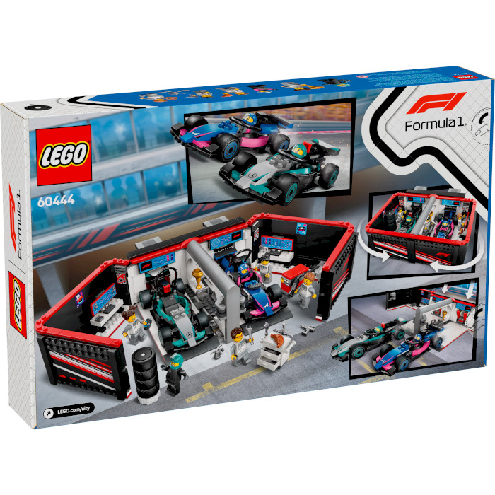 Конструктор LEGO City Гараж F1 и гоночные болиды Mercedes-AMG и Alpine 678дет. (60444)