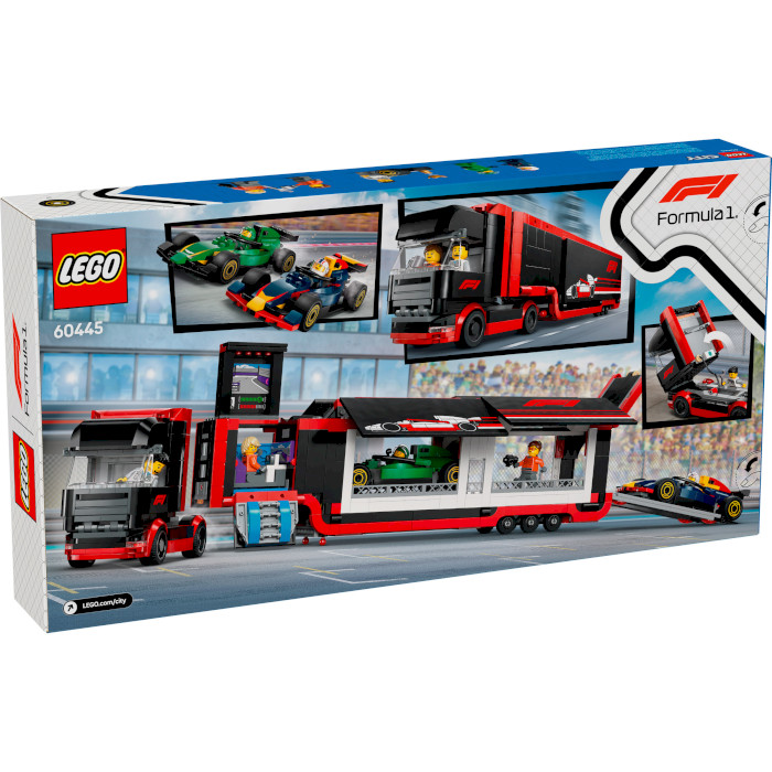 Конструктор LEGO City Грузовик F1 с болидами RB20 и AMR24 F1 1086дет. (60445)