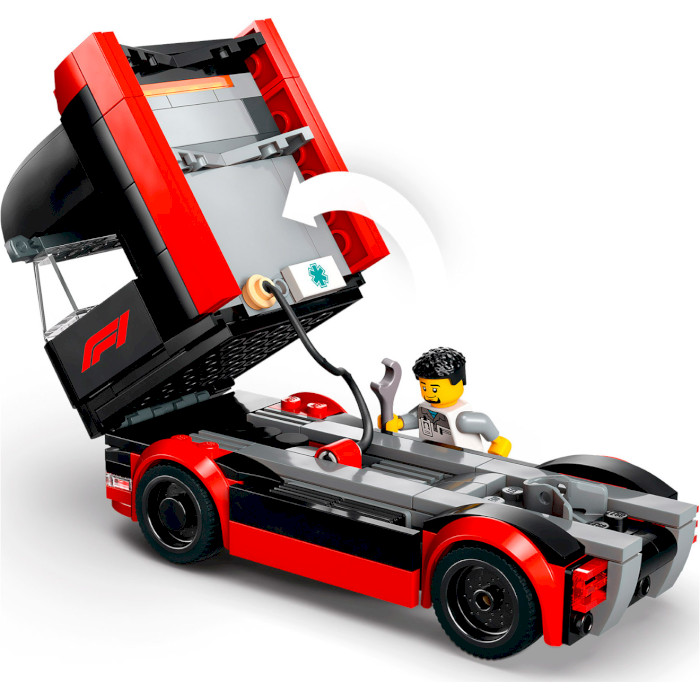 Конструктор LEGO City Грузовик F1 с болидами RB20 и AMR24 F1 1086дет. (60445)