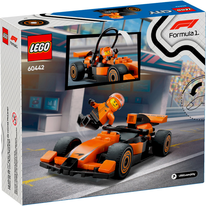 Конструктор LEGO City Пилот F1 с автомобилем для гонки команды McLaren 86дет. (60442)