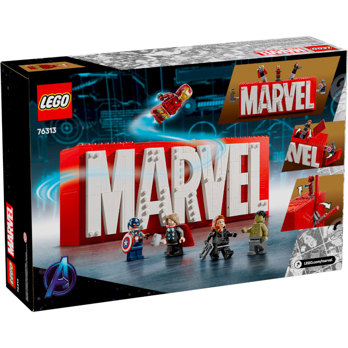 Конструктор LEGO Super Heroes Marvel Логотип и минифигурки 931дет. (76313)