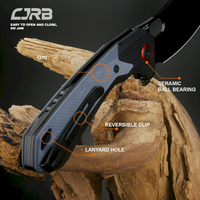 Складной нож CJRB Caldera Black Blade G10 Blue (J1923-BBU)