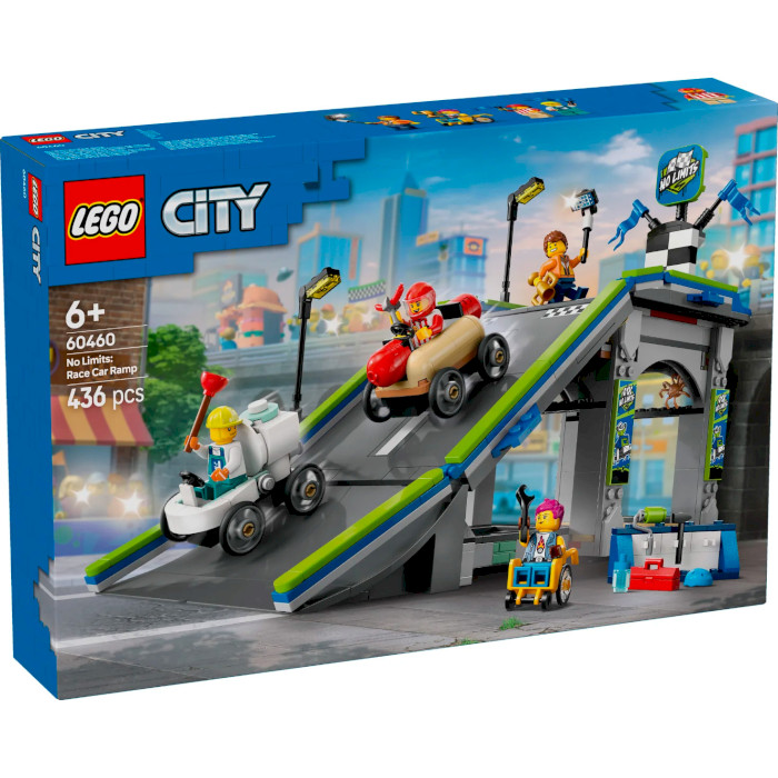 Конструктор LEGO City Никаких ограничений: Автодром для гоночных автомобилей 436дет. (60460)