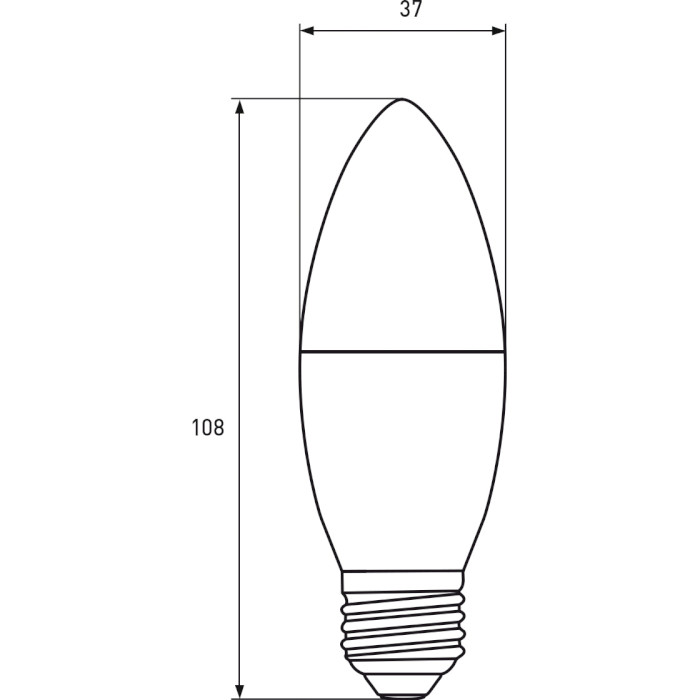 Лампочка LED EUROLAMP C35 E14 10W 3000K 220V (LED-CL-10143(P))