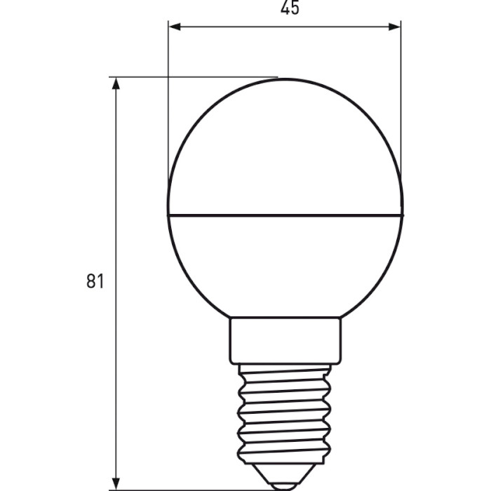 Лампочка LED EUROLAMP G45 E14 7W 3000K 220V (LED-G45-07143(P))