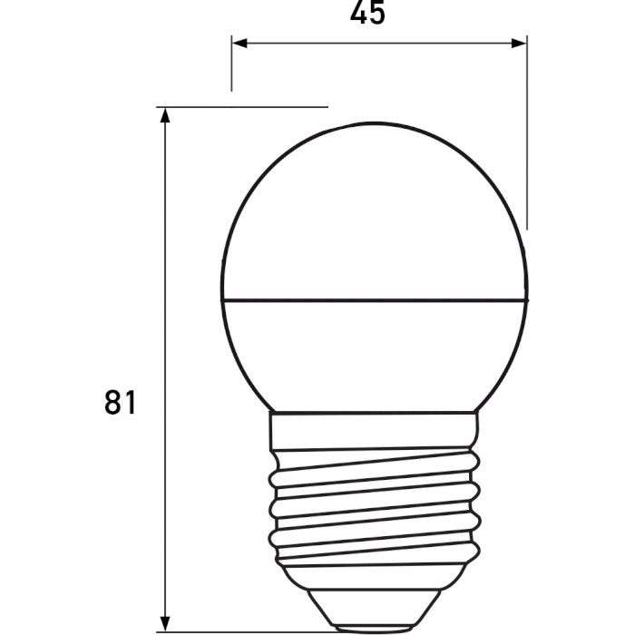 Лампочка LED EUROLAMP G45 E27 7W 3000K 220V (LED-G45-07273(P))