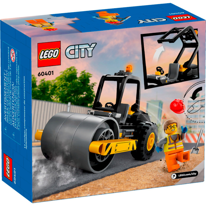 Конструктор LEGO City Строительный паровой каток 78дет. (60401)