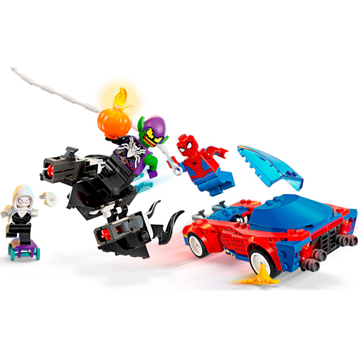 Конструктор LEGO Super Heroes Marvel Гоночный автомобиль Человека-Паука и Зелёный Гоблин с ядом Венома 227дет. (76279)