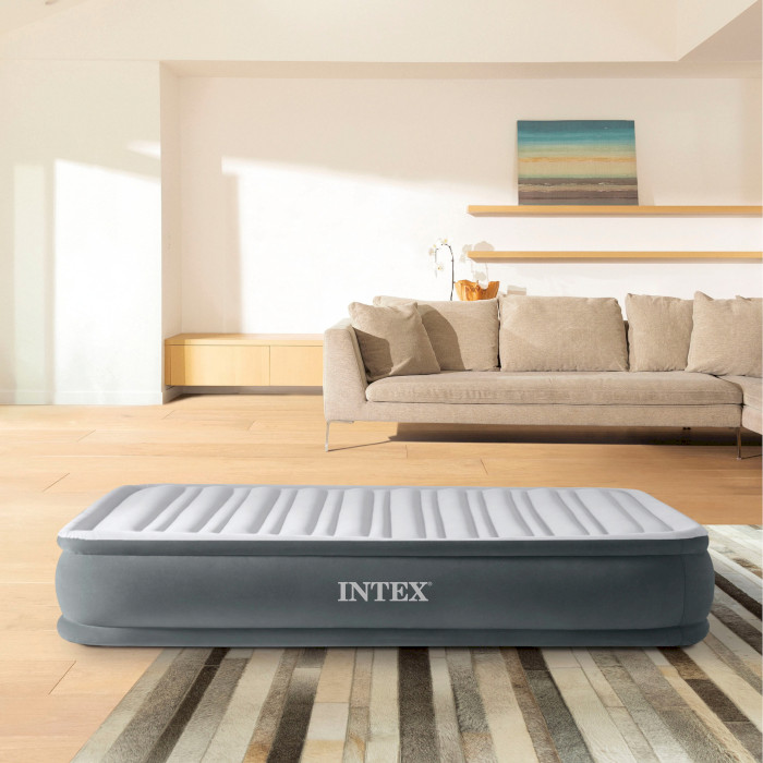 Надувной матрас INTEX Dura-Beam Deluxe 67766 191x99 Gray