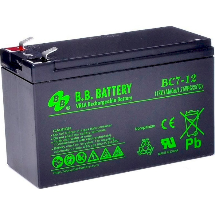 Акумуляторна батарея BB BATTERY BC7 (12В, 7Агод)