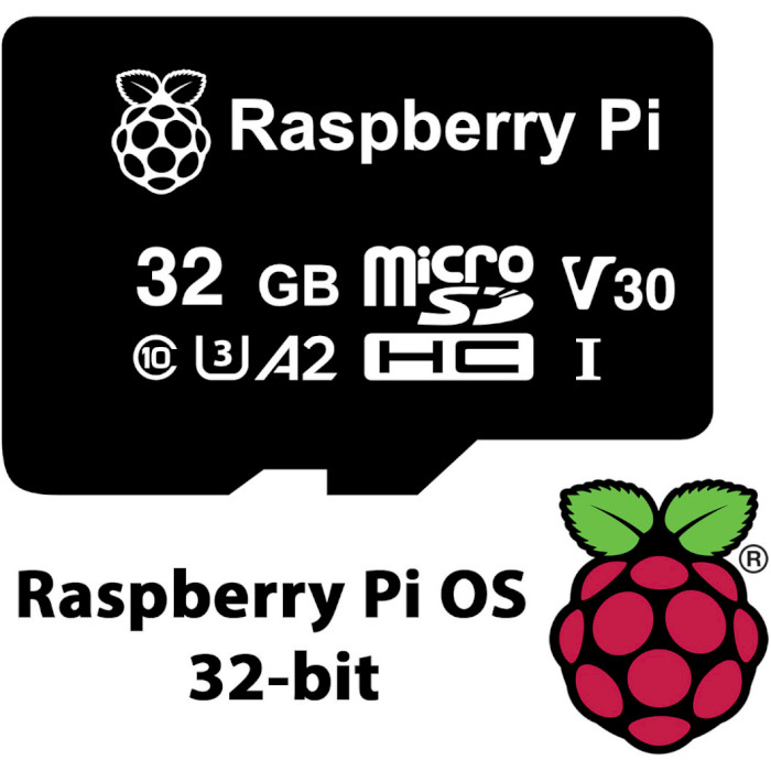 Карта пам'яті RASPBERRY PI MicroSD 32GB with pre-installed Raspberry Pi OS (SC0268)