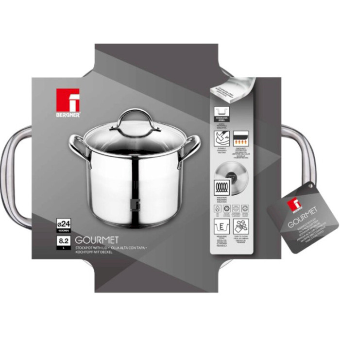 Каструля BERGNER Gourmet 8.2л (BG-6504)