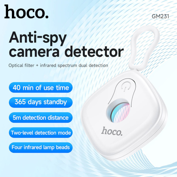 Детектор прихованих камер HOCO GM231 Anti-Spy Camera Detector Black