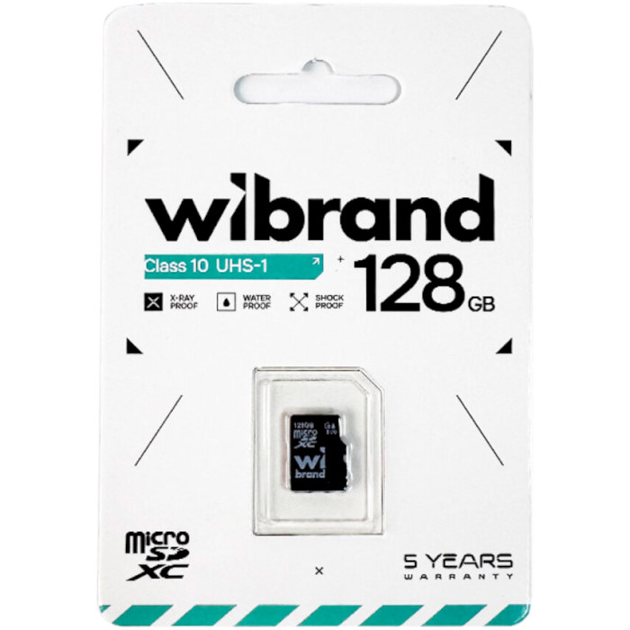 Карта памяти WIBRAND microSDXC 128GB Class 10 (WICDHU1/128GB)