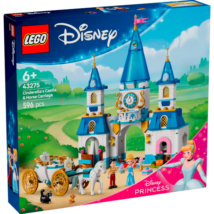 Конструктор LEGO Disney Princess Замок Золушки и карета 596дет. (43275)