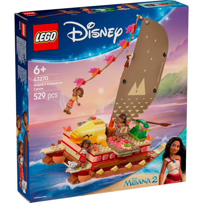 Конструктор LEGO Disney Приключенческое каноэ Моаны 529дет. (43270)