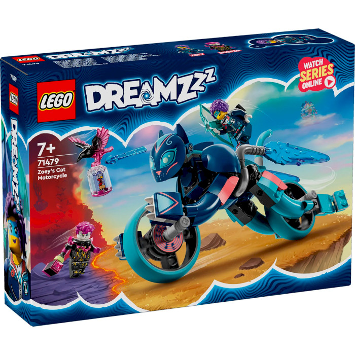 Конструктор LEGO DREAMZzz Кошачий мотоцикл Зоуи 226дет. (71479)