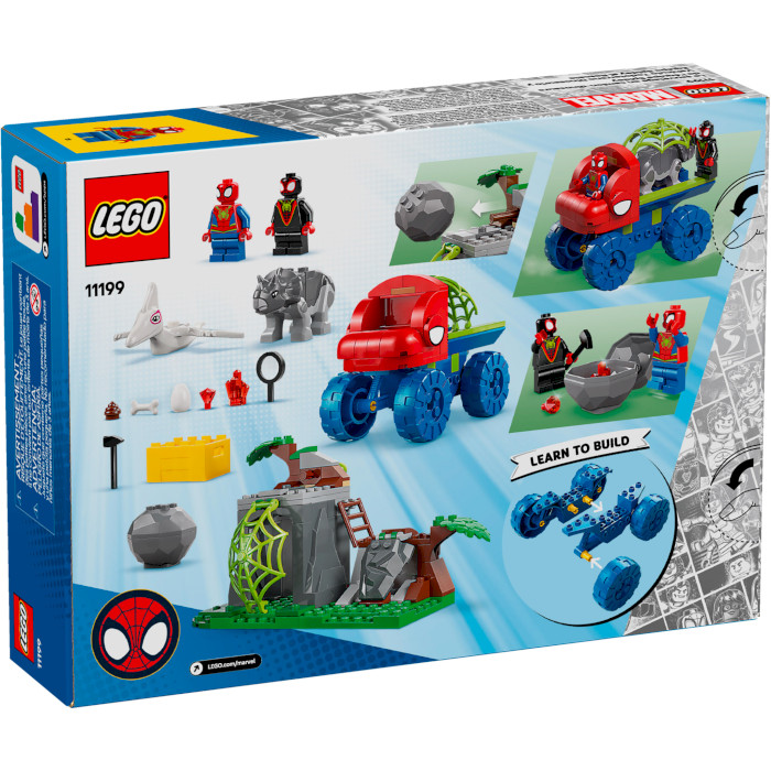 Конструктор LEGO Super Heroes Marvel Спасательный автомобиль для динозавров команды Паука 136дет. (11199)