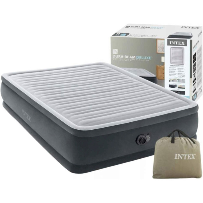 Надувной матрас INTEX Dura-Beam Deluxe 64414 203x152 Gray