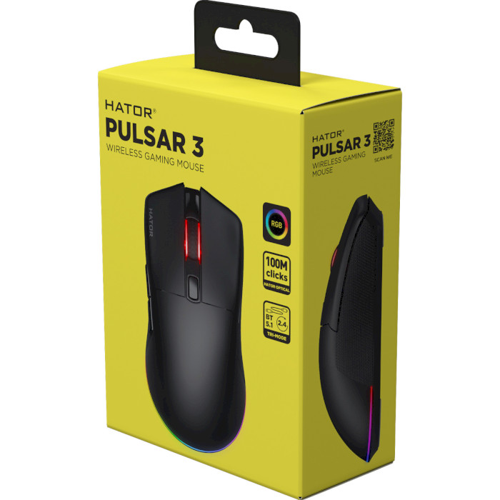 Мышь игровая HATOR Pulsar 3 Wireless Black (HTM630)