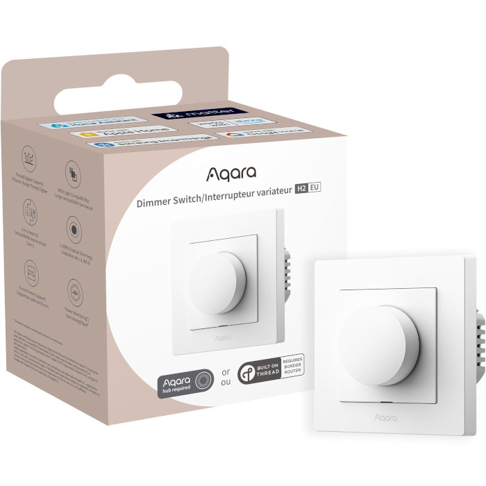 Розумний вимикач-димер AQARA Dimmer Switch H2 White (KD-R01D)