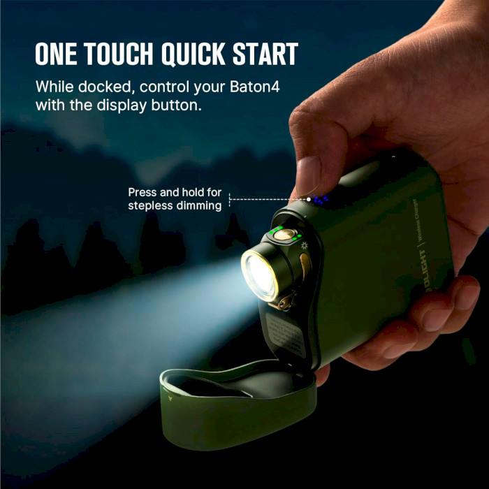 Ліхтар OLIGHT Baton 4 Premium Edition with Charging Case OD Green