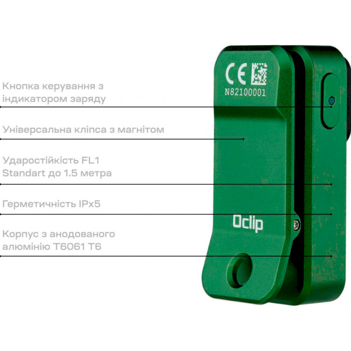 Ліхтар-брелок OLIGHT Oclip OD Green