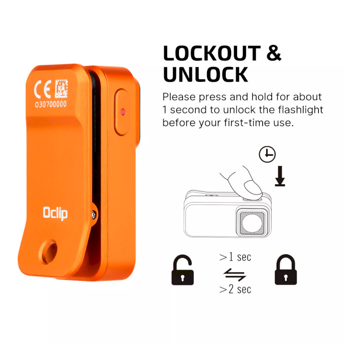 Ліхтар-брелок OLIGHT Oclip Orange