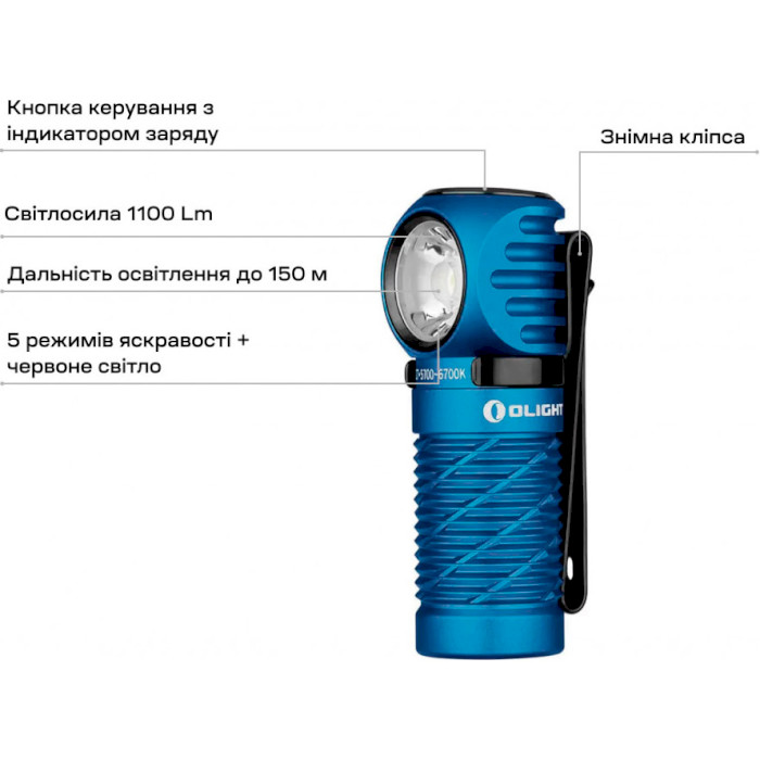 Ліхтар налобний OLIGHT Perun 2 Mini Midnight Blue